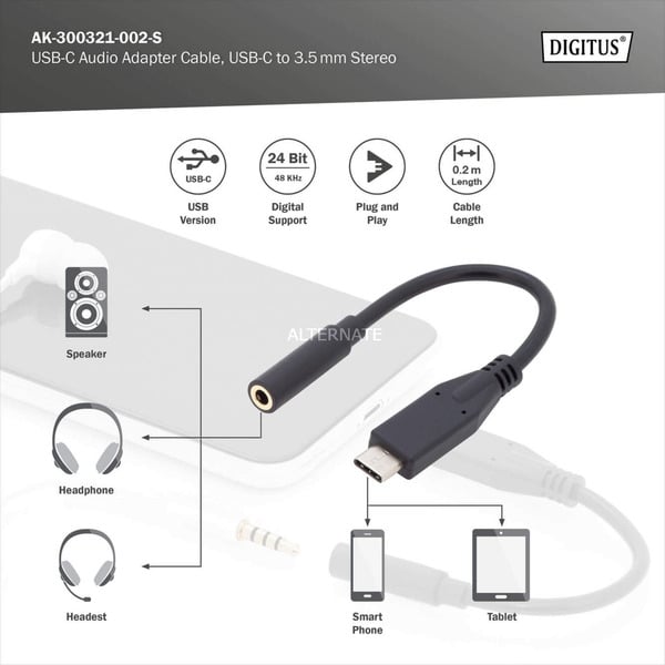€ 6,55 Digitus USB Type-C Audio Adapter - Digitus - vue 4
