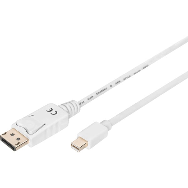 (€ 1,45 / 1 m) Digitus mini-DisplayPort > DisplayPort Anschlusskabel, Full HD 1080p - Digitus