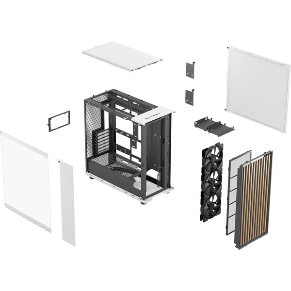 Fractal Design North XL RC Chalk White TG Clear, Tower-Gehäuse - Fractal Design - vue 15