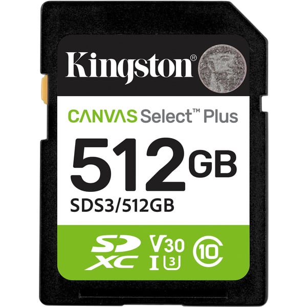 Kingston Canvas Select Plus 512 GB SDXC, Speicherkarte - Kingston