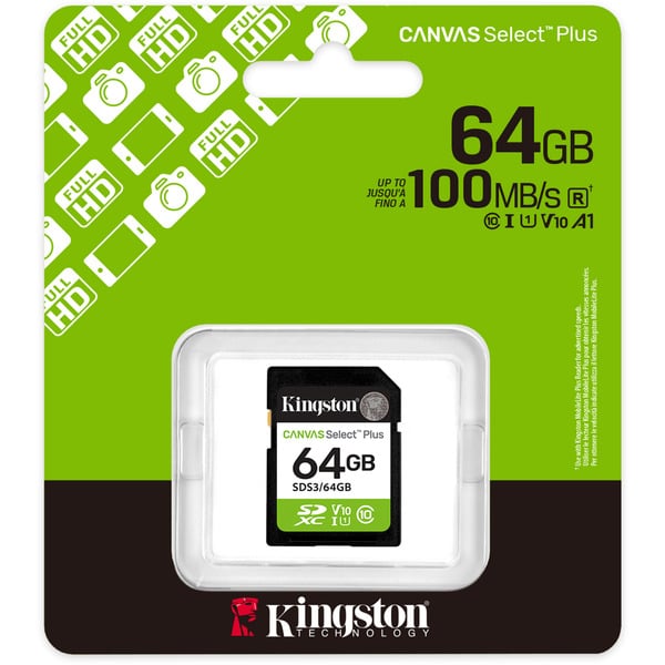 Kingston Canvas Select Plus 64 GB SDXC, Speicherkarte - Kingston - vue 3