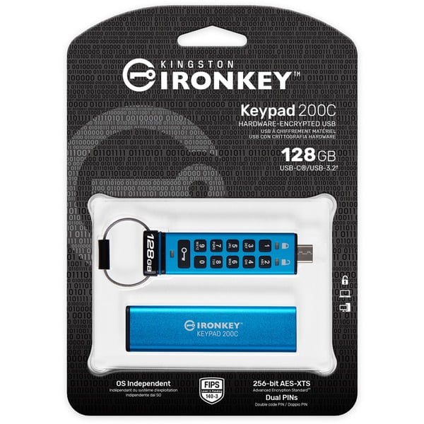 Kingston IronKey Keypad 200 128 GB, USB-Stick - Kingston - vue 5