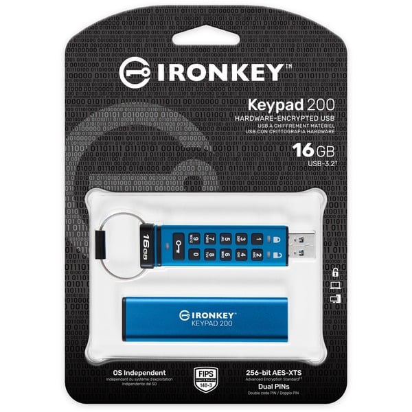 Kingston IronKey Keypad 200 16 GB, USB-Stick - Kingston - vue 6