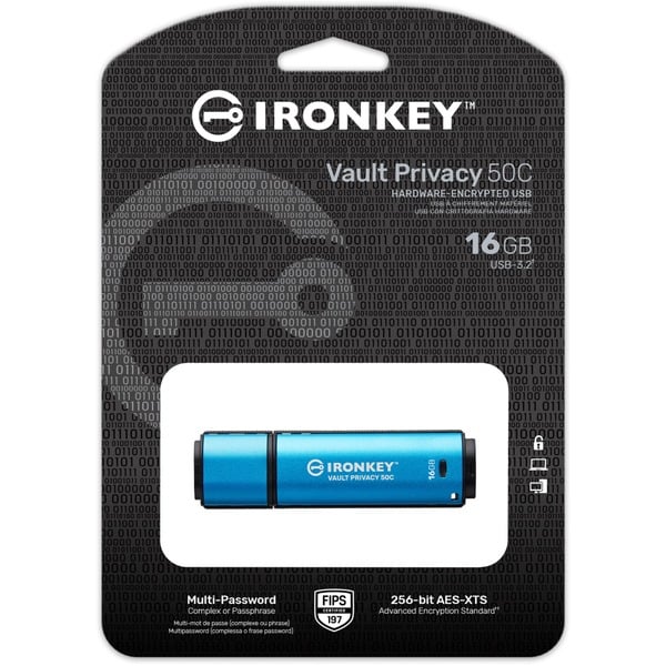 Kingston IronKey Vault Privacy 50 16 GB, USB-Stick - Kingston - vue 5