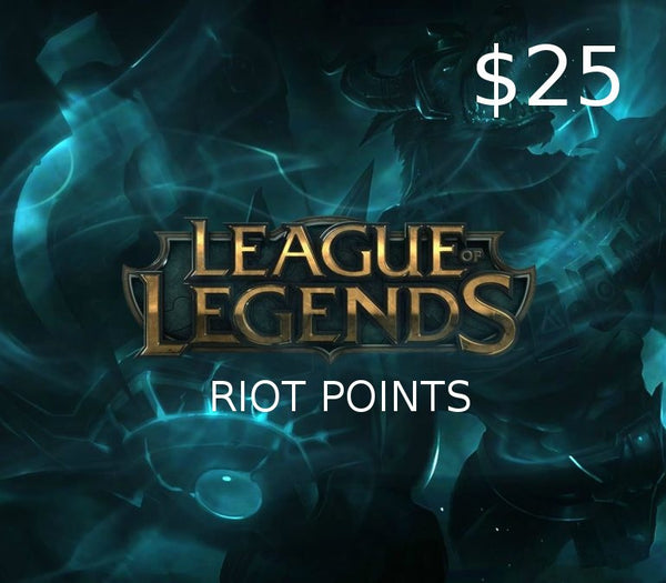 League of Legends 25 USD Prepaid RP Card