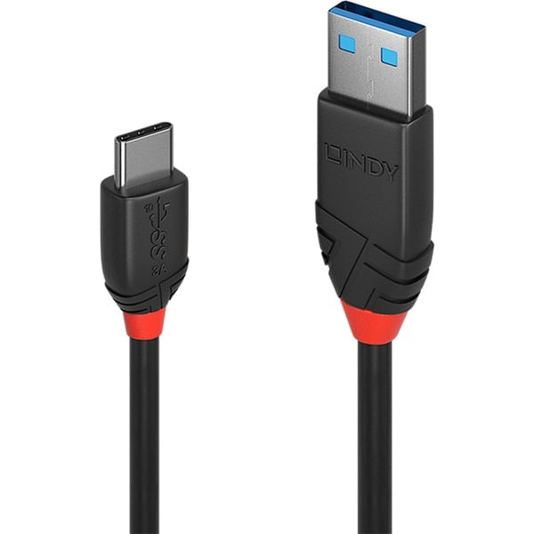 Lindy USB 3.2 Gen 2 câble, USB-A Stecker > USB-C Stecker, Black Line - Lindy