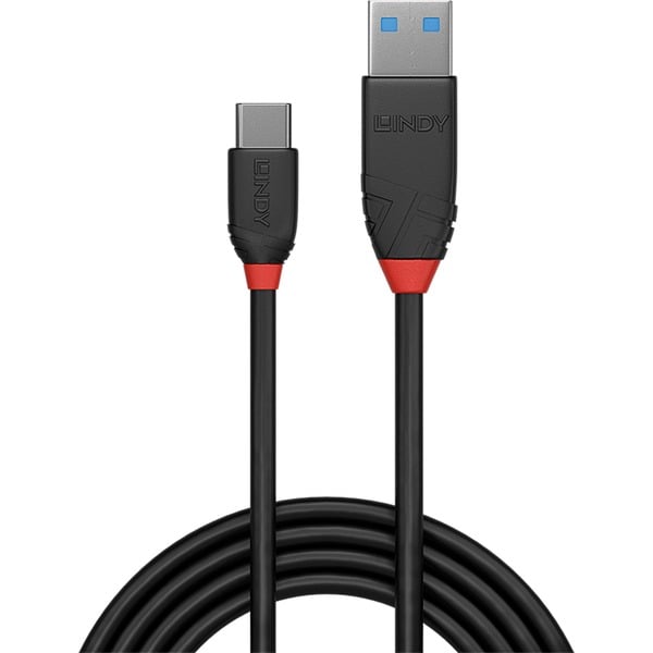 Lindy USB 3.2 Gen 2 câble, USB-A Stecker > USB-C Stecker, Black Line - Lindy - vue 2