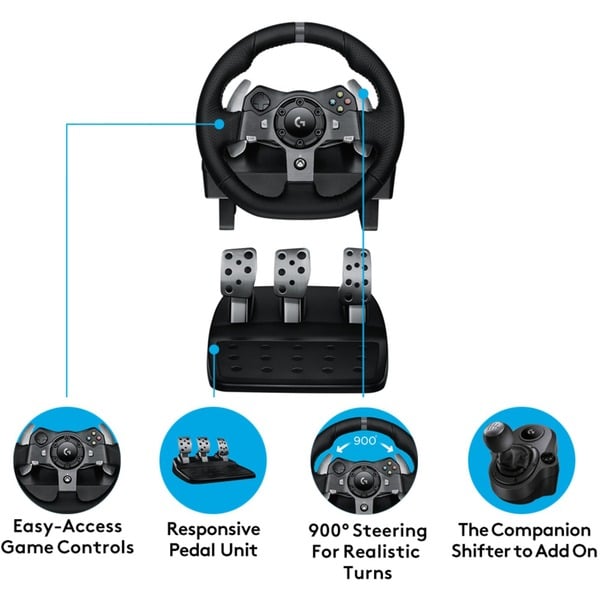 Logitech G920 Driving Force, Lenkrad - Logitech - vue 6