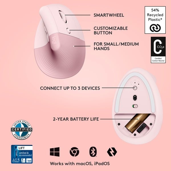 Logitech Lift, souris - Logitech - vue 7