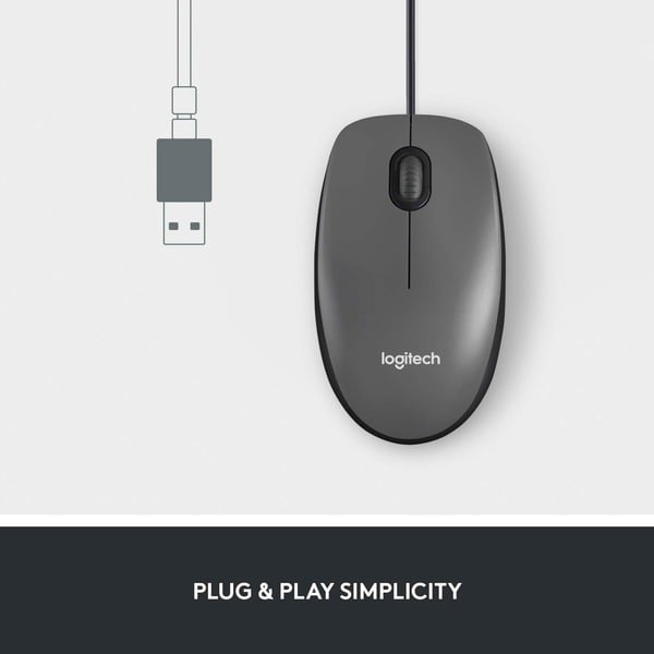 Logitech M100, souris - Logitech - vue 3