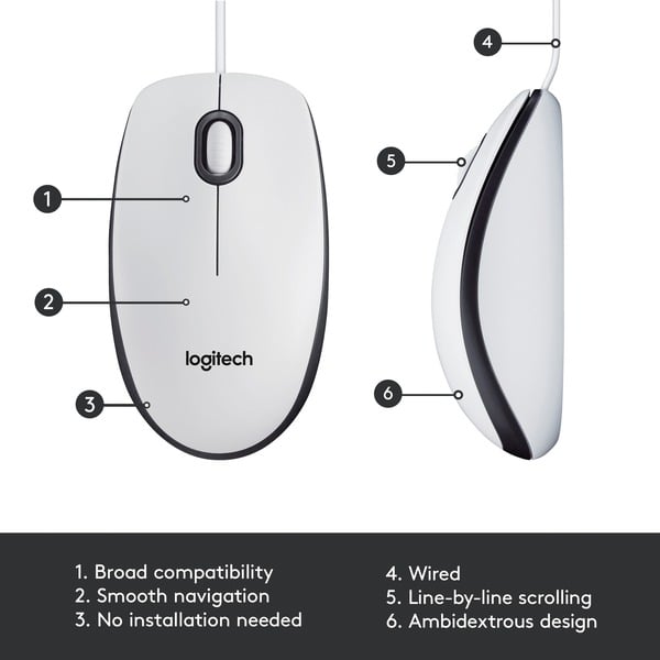 Logitech M100, souris - Logitech - vue 6