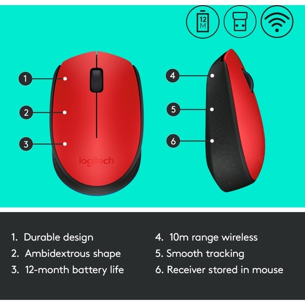 Logitech M171 Wireless, souris - Logitech - vue 7