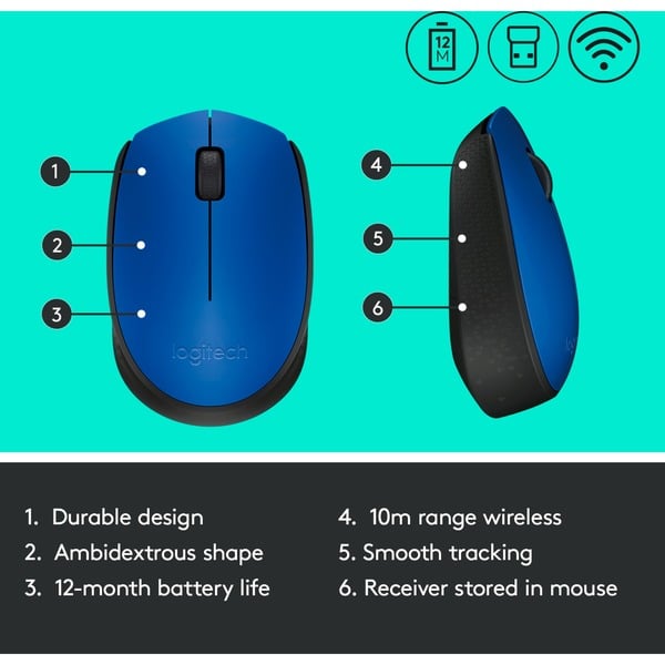 Logitech M171 Wireless, souris - Logitech - vue 7