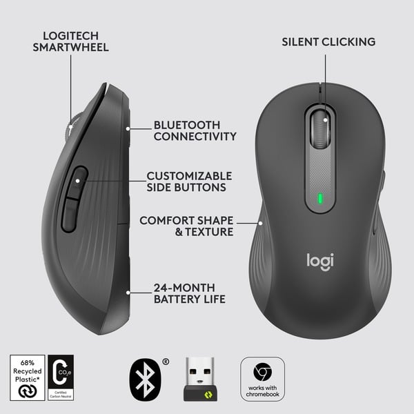 Logitech Signature M650 L Left Wireless, souris - Logitech - vue 7