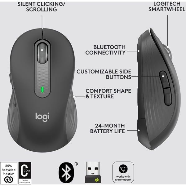 Logitech Signature M650 L Wireless, souris - Logitech - vue 8