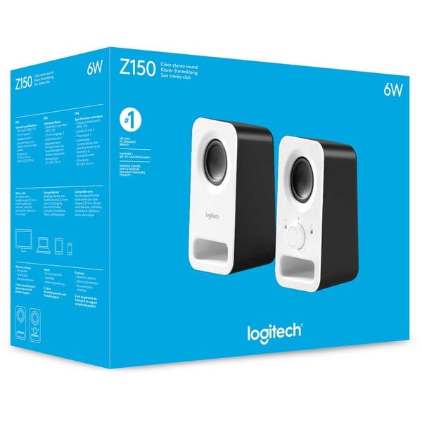 Logitech Z150 White 2.0, PC-Lautsprecher - Logitech - vue 7