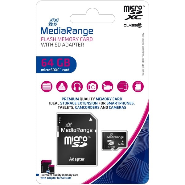 MediaRange 64 GB microSDXC, Speicherkarte - MediaRange - vue 3
