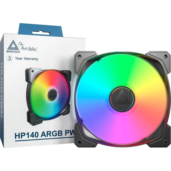 Montech HP140 ARGB PWM 140x140x25, Gehäuselüfter - Montech
