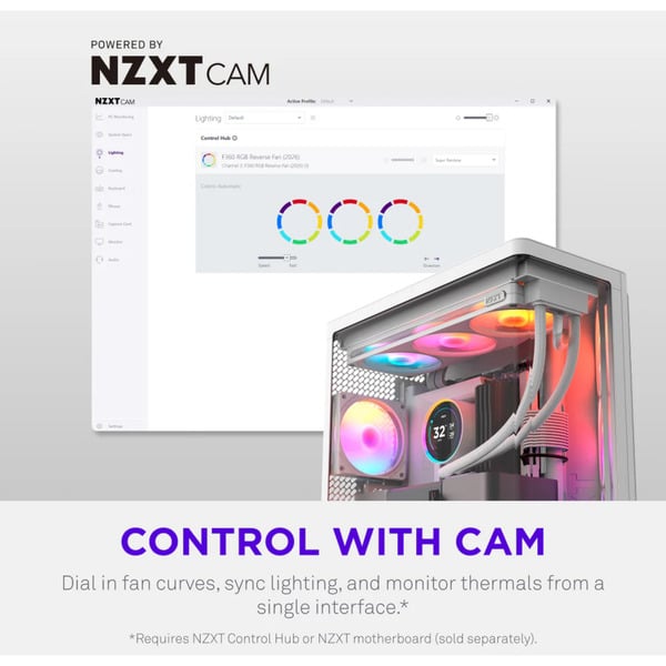 NZXT F420 RGB, Gehäuselüfter - NZXT - vue 8