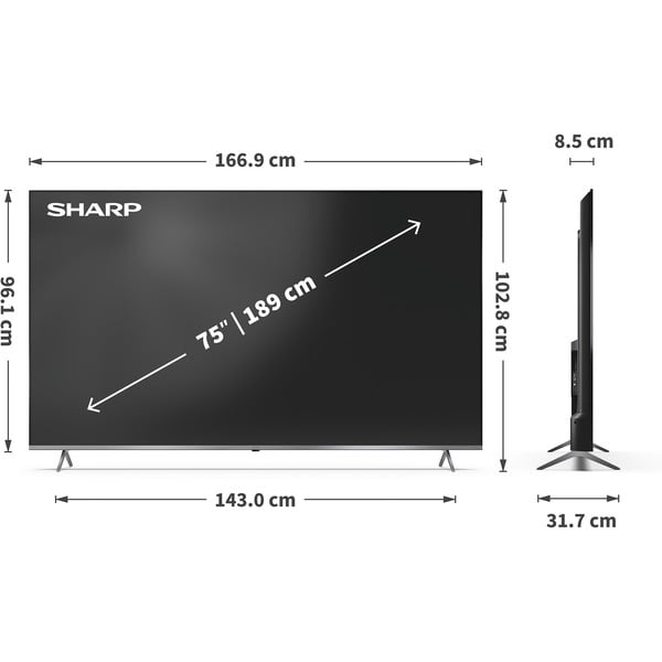 SHARP 75JP7765E, QLED-Fernseher - SHARP - vue 10