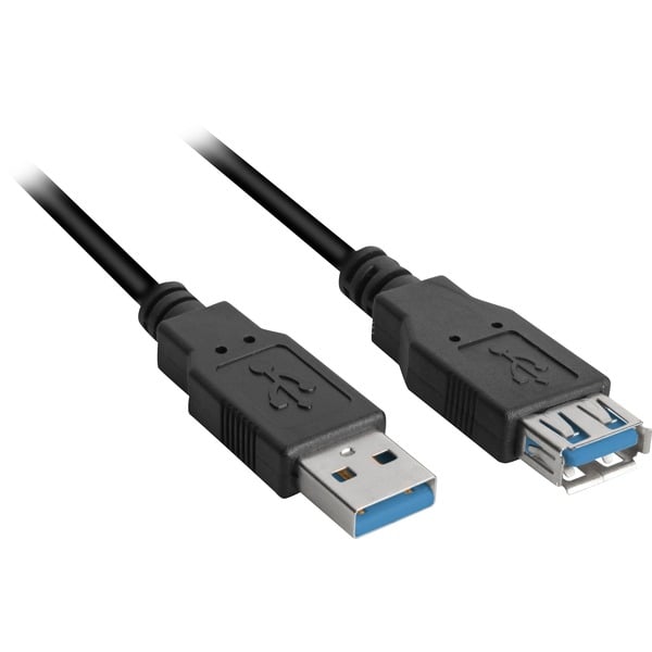 (€ 5,03 / 1 m) Sharkoon USB 3.2 Gen 1 Verlängerungskabel, USB-A Stecker > USB-A Buchse - Sharkoon