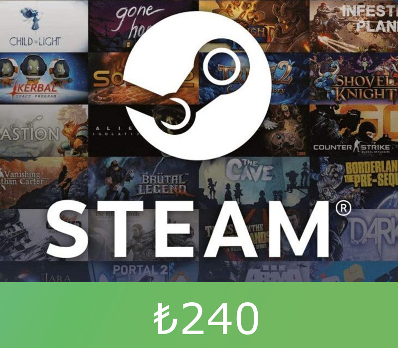 Steam Gift Card 240 TRY Global Activation Code