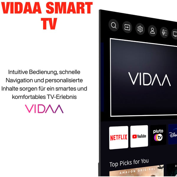 Telefunken D65Q920B2CW, QLED-Fernseher - Telefunken - vue 3