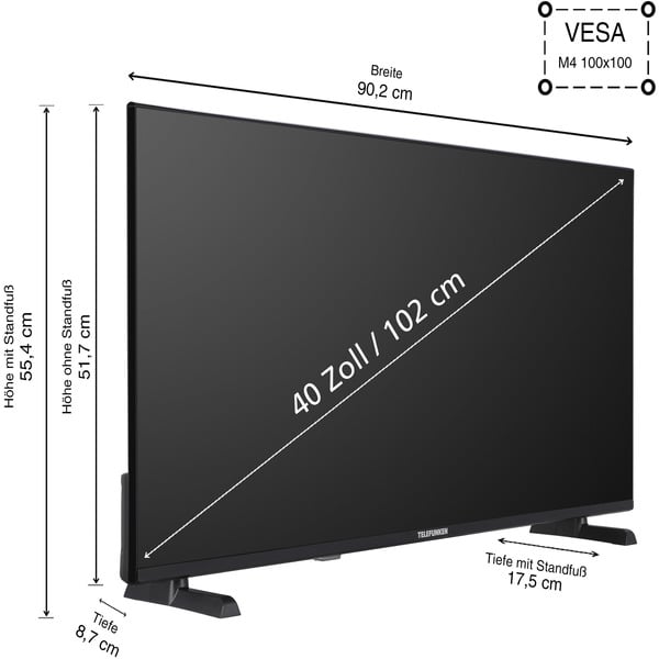 Telefunken QF40VP750S, QLED-Fernseher - Telefunken - vue 3