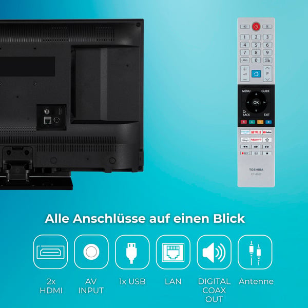 Toshiba 24WV3F63DA, LED-Fernseher - Toshiba - vue 4