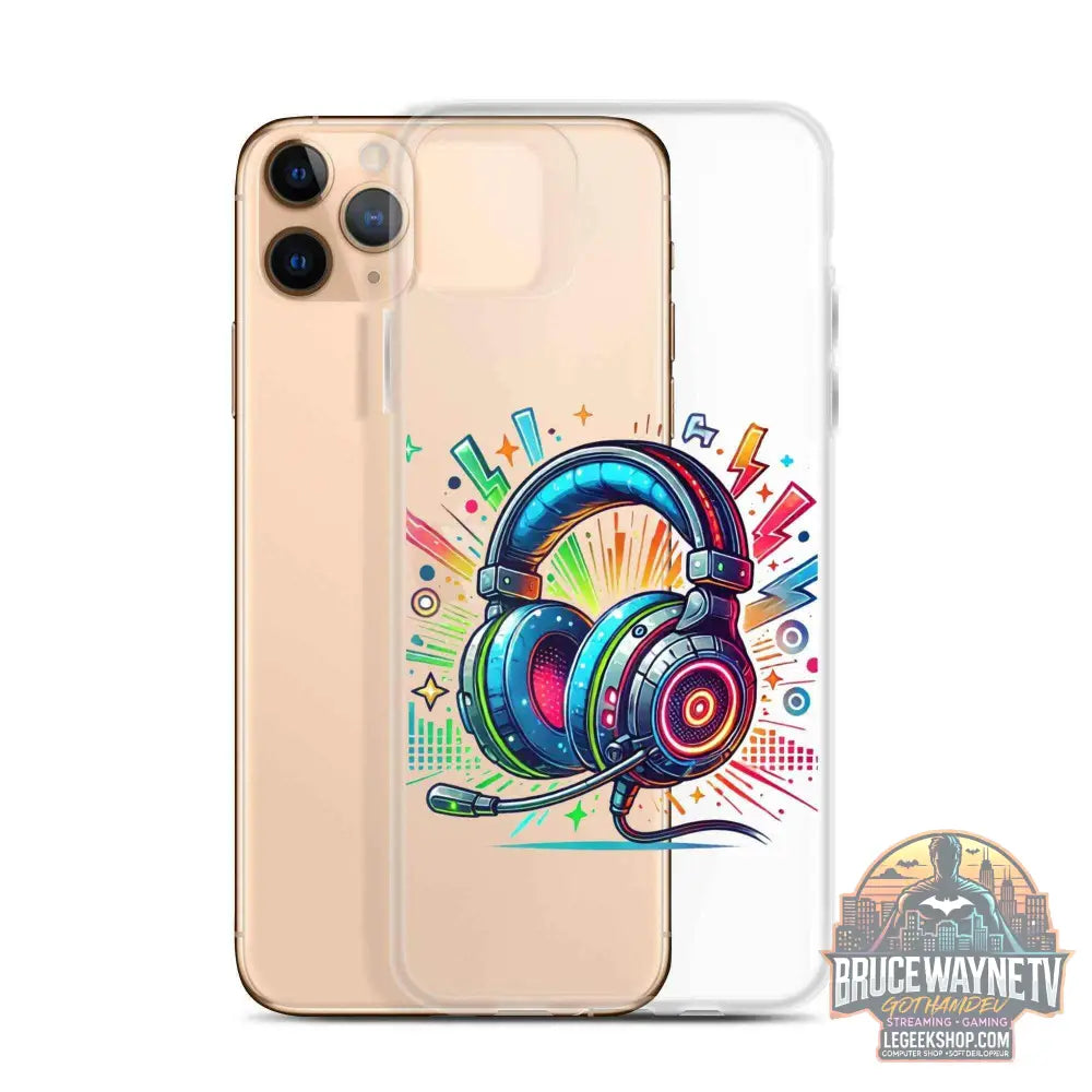 Coque iPhone® Design Gamer Casque Coloré - Legeekshop - Legeekshop