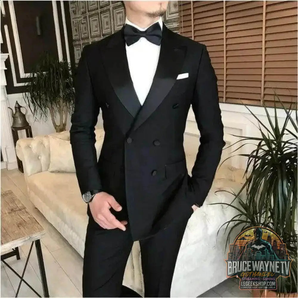 🎮 Costume 2 pièces Veste & Pantalon Noir Slim Fit 🎮 - Legeekshop