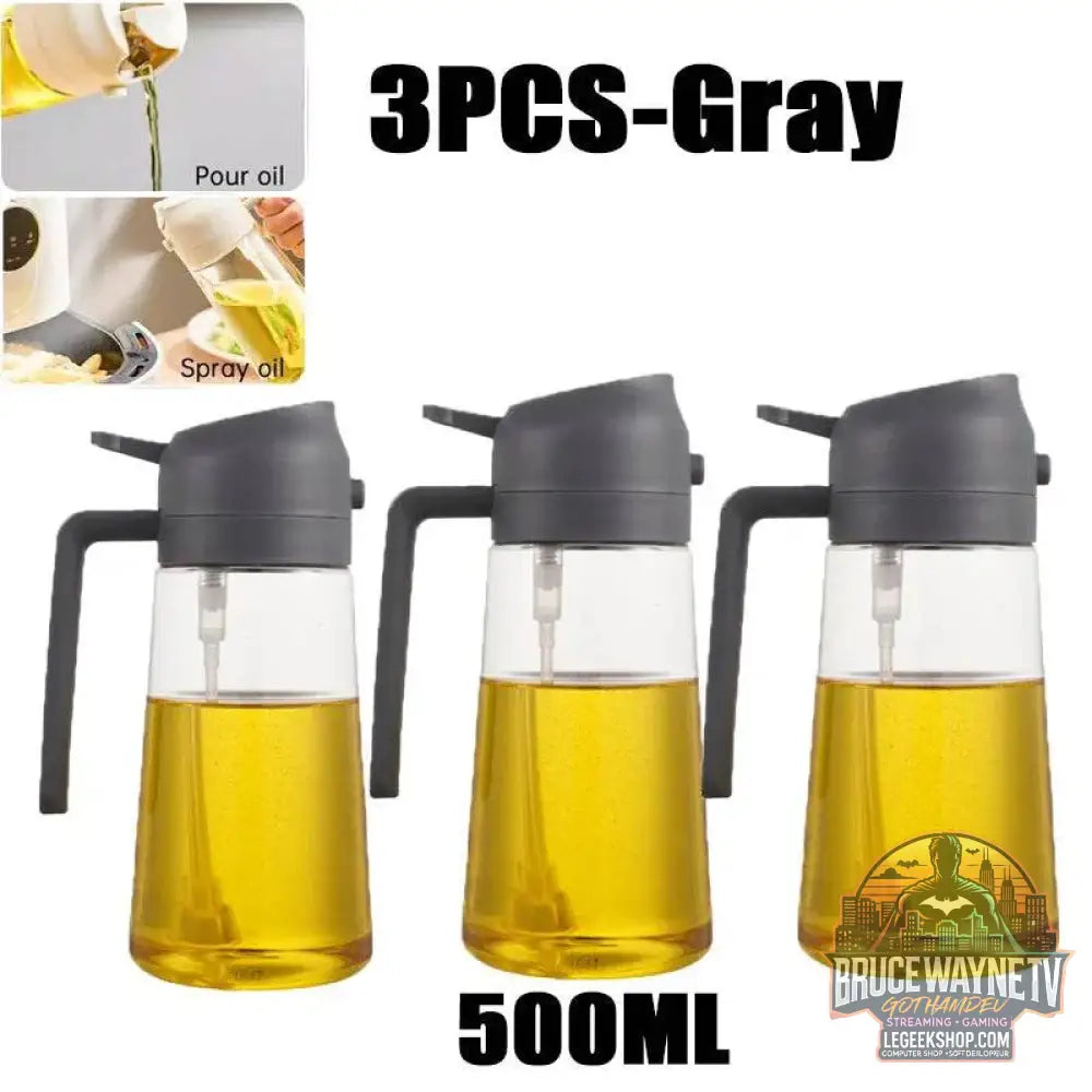 🥗 Bouteille de Pulvérisation d’Huile 2-en-1 | Distributeur &amp; Spray pour Cuisine, BBQ &amp; Pique-Nique 🌿🔥 - Legeekshop