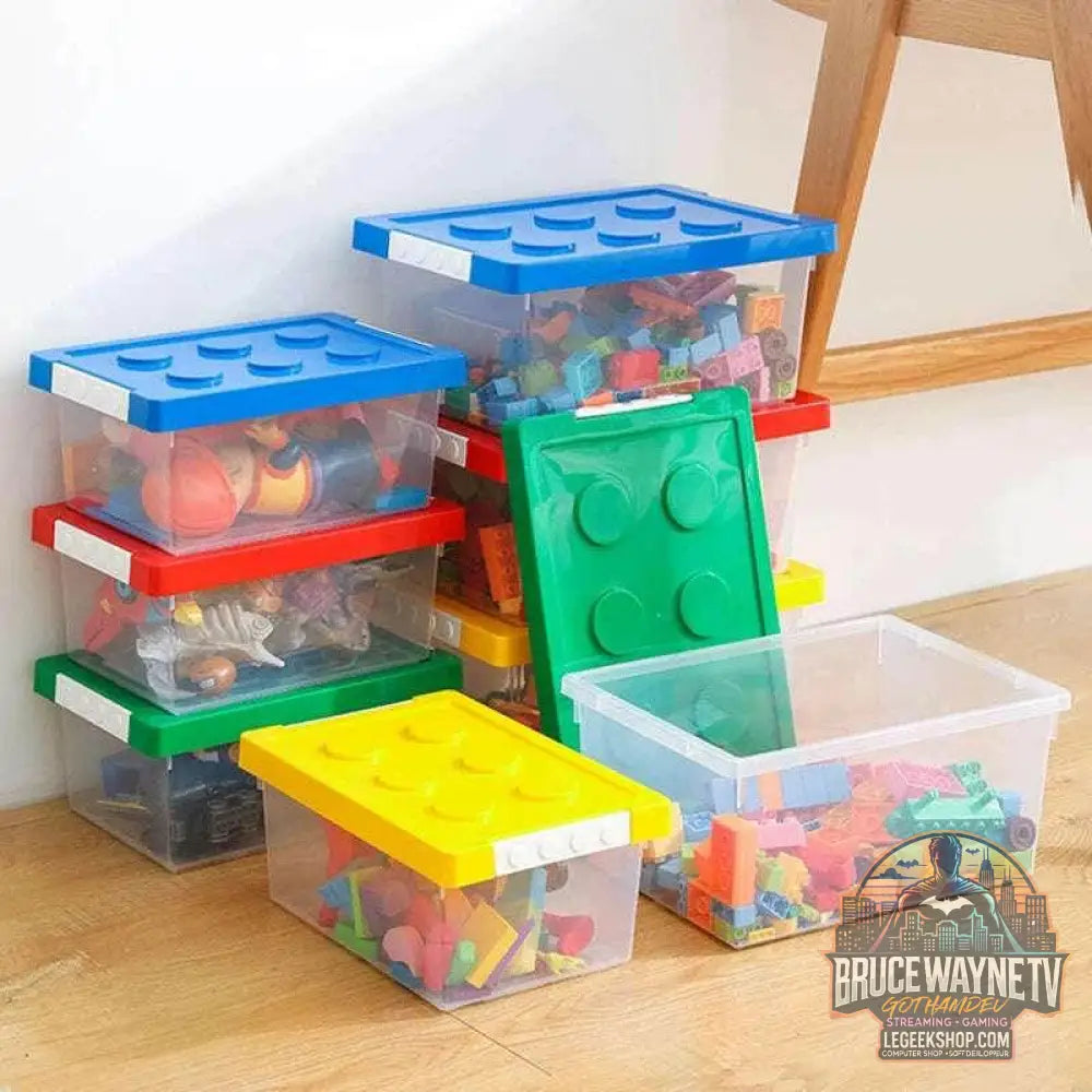 🧸 Boîte de Rangement Empilable – Organisateur Blocs de Construction & Jouets | Taille S ou L - Legeekshop