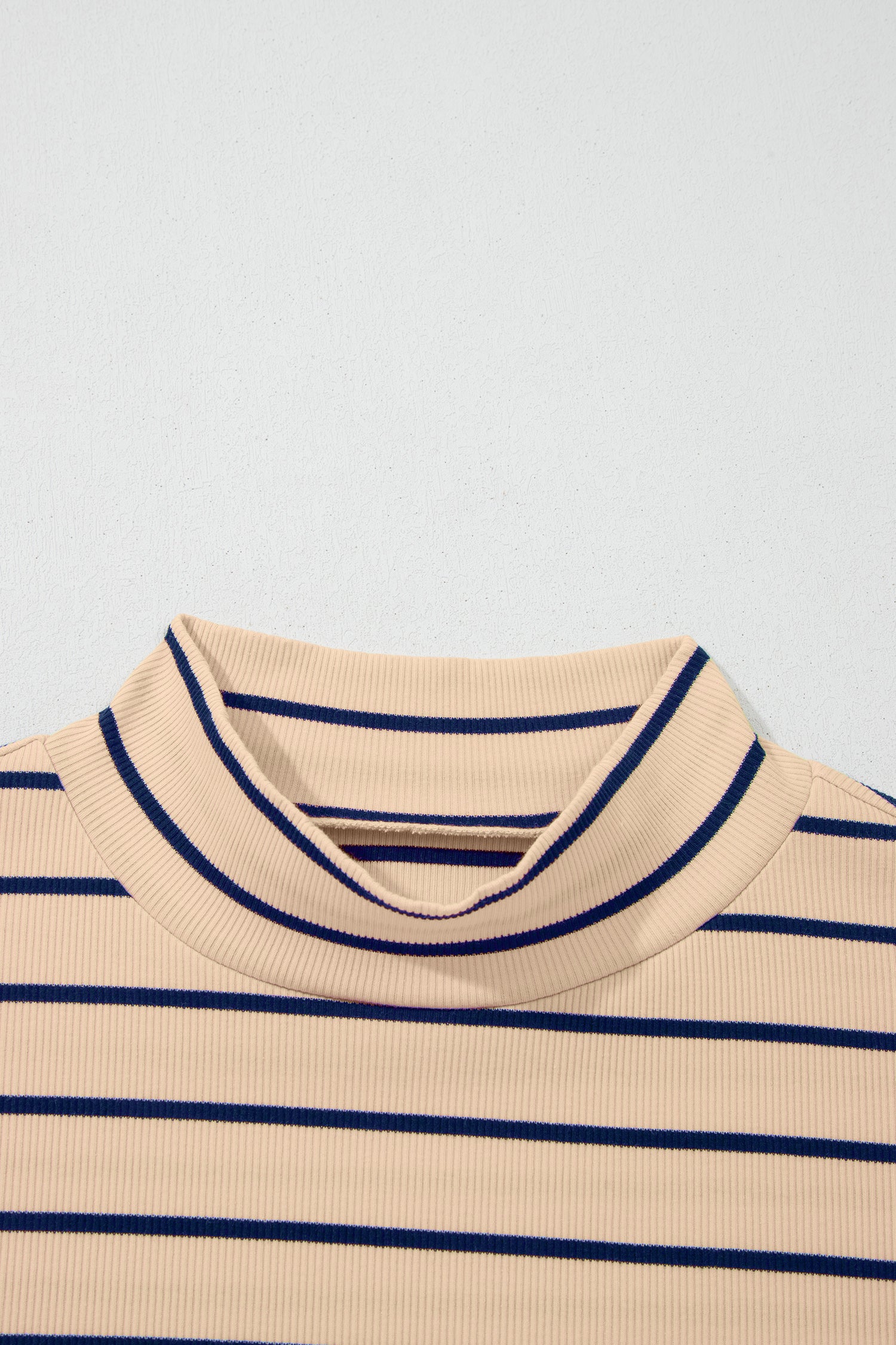 Khaki Stripe Mock Neck — Tops/Tops & Tees, vue 7, LeGeekShop