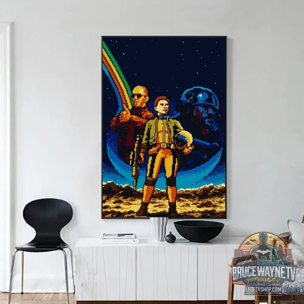 Affiche Arc Raiders Pixel Art Rétro Toile Imprimée Déco Gaming - Affiche Toile