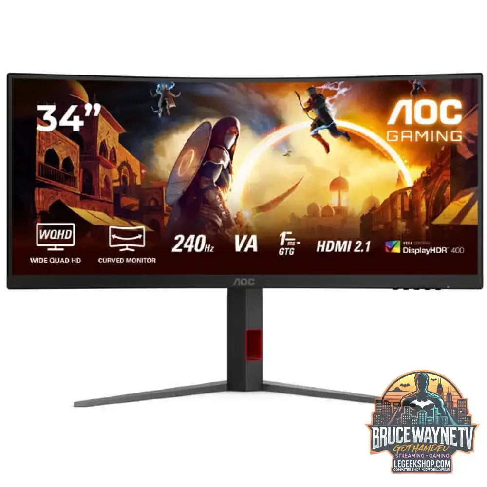 AOC CU34G4Z 34" QHD/WQHD VA 240 Hz - AOC - vue 2