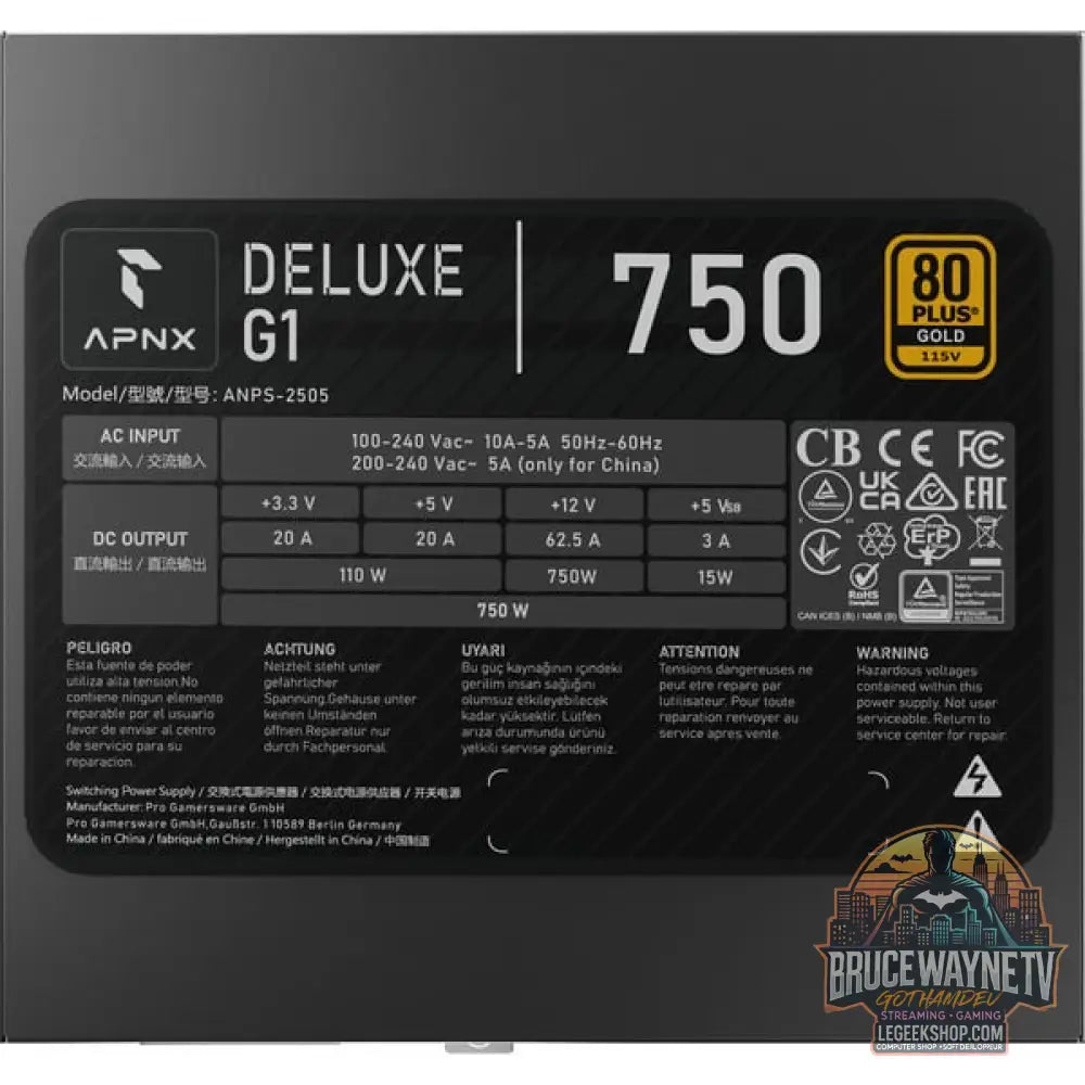 APNX DELUXE G1 750, alimentation PC - APNX - vue 5