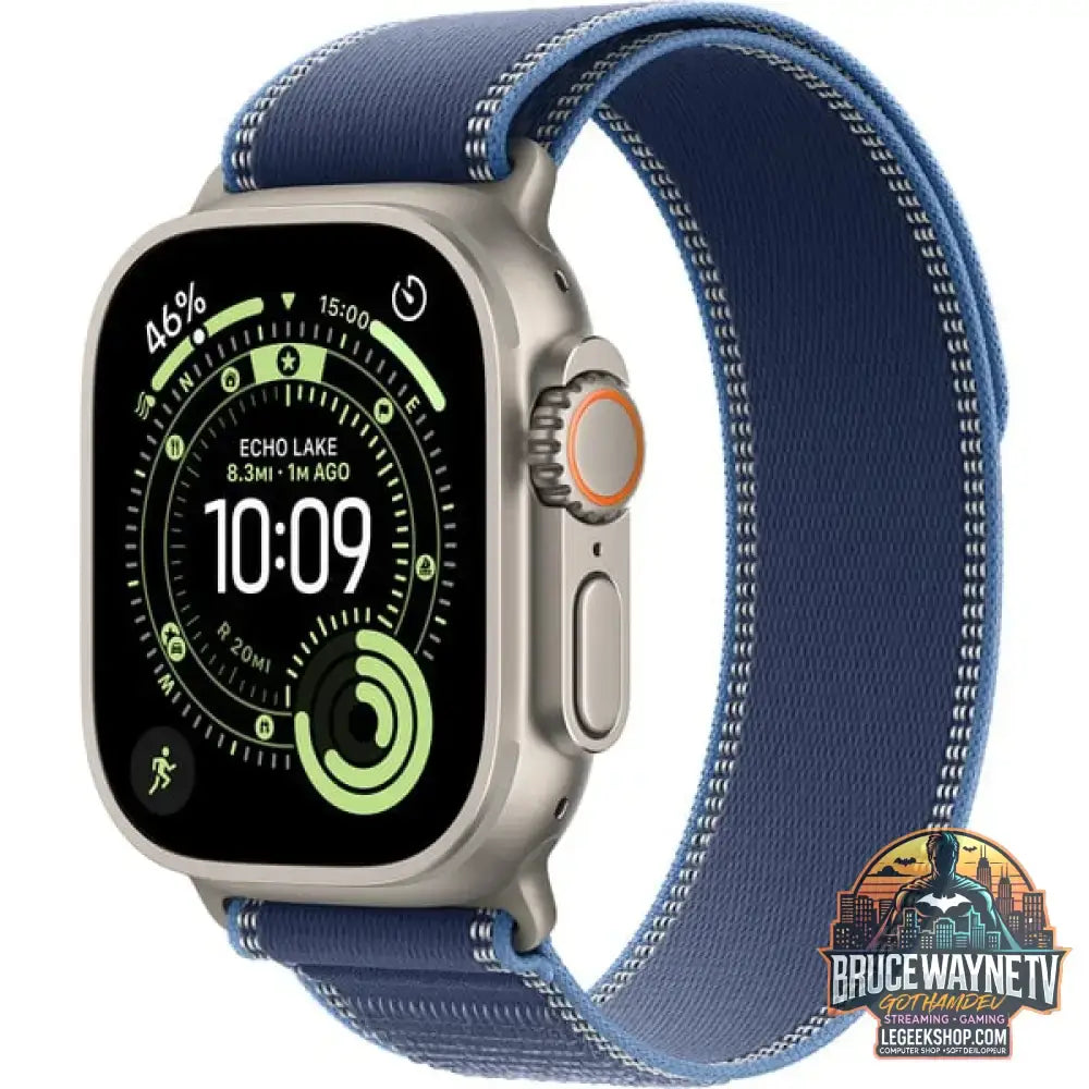 Apple Watch Ultra 3, Smartwatch titan, 49 mm, Trail Loop blau/hellblau S/M, Titangehäuse, Cellular - Apple - vue 2