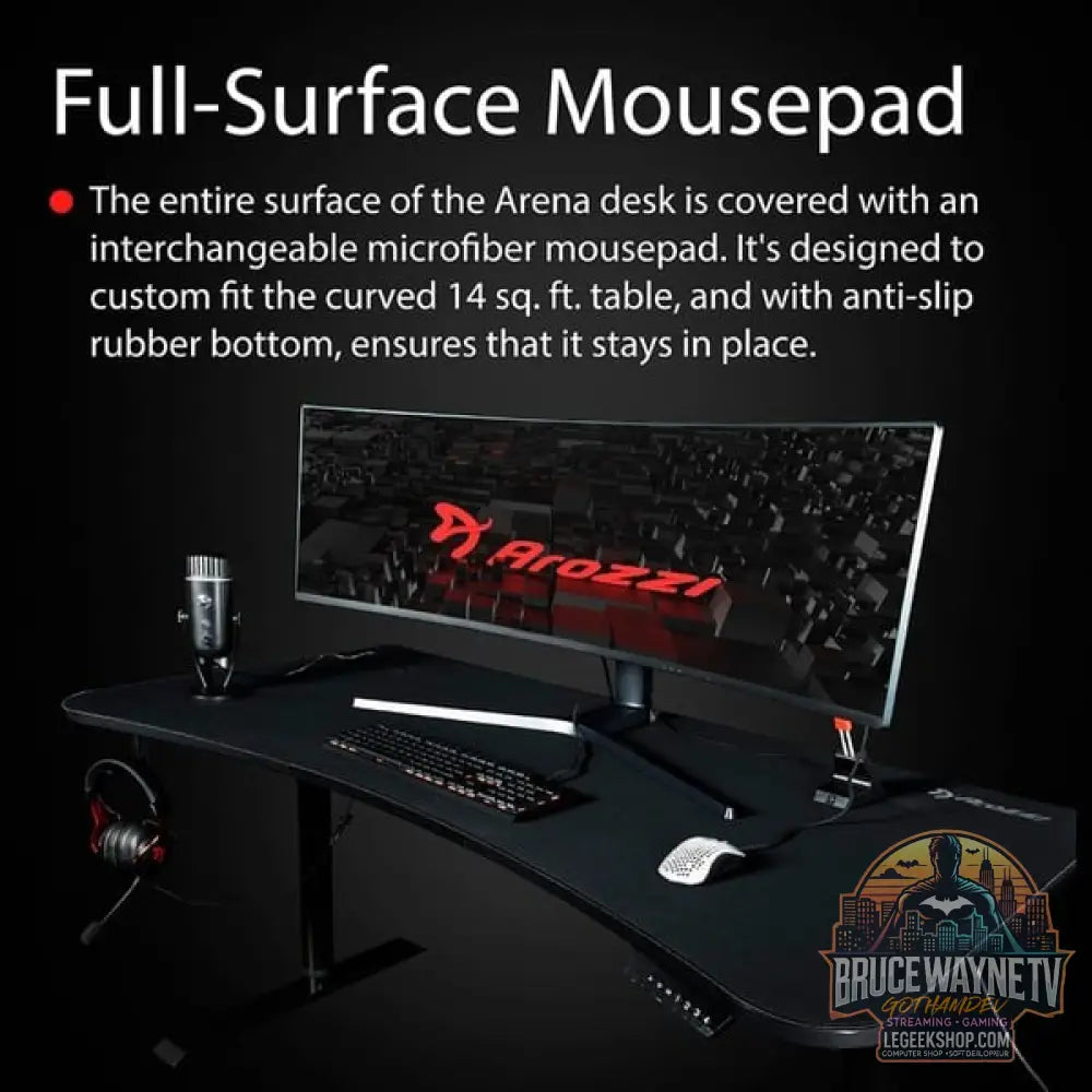 Arozzi Arena Moto Gaming-Tisch, Black - Arozzi - vue 9