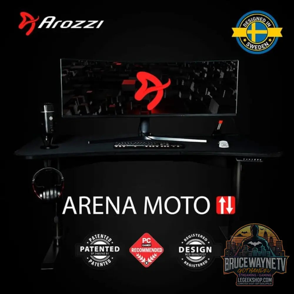 Arozzi Arena Moto Gaming-Tisch, Black - Arozzi - vue 8