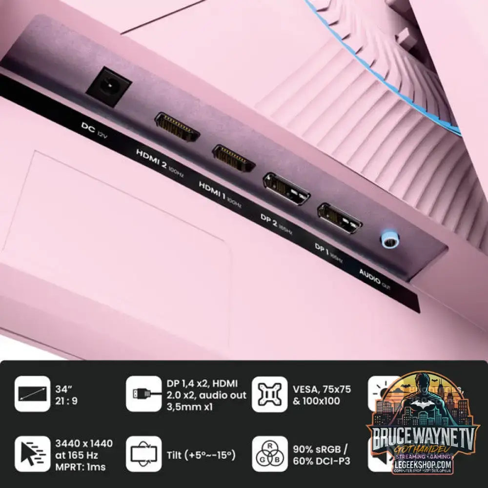 Arozzi Nova 34T2K165 34" QHD/WQHD VA 165 Hz - Arozzi - vue 4