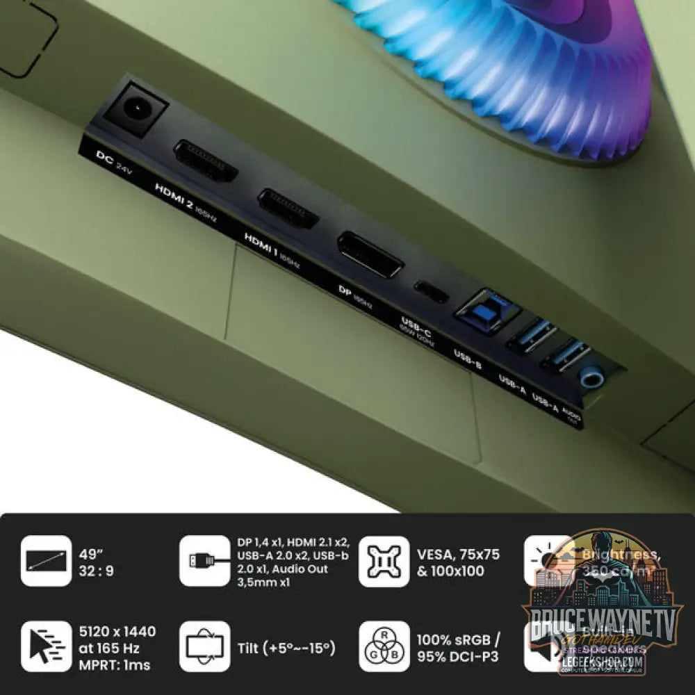 Arozzi Nova 49TUW165 49" QHD/WQHD VA 165 Hz - Arozzi - vue 4