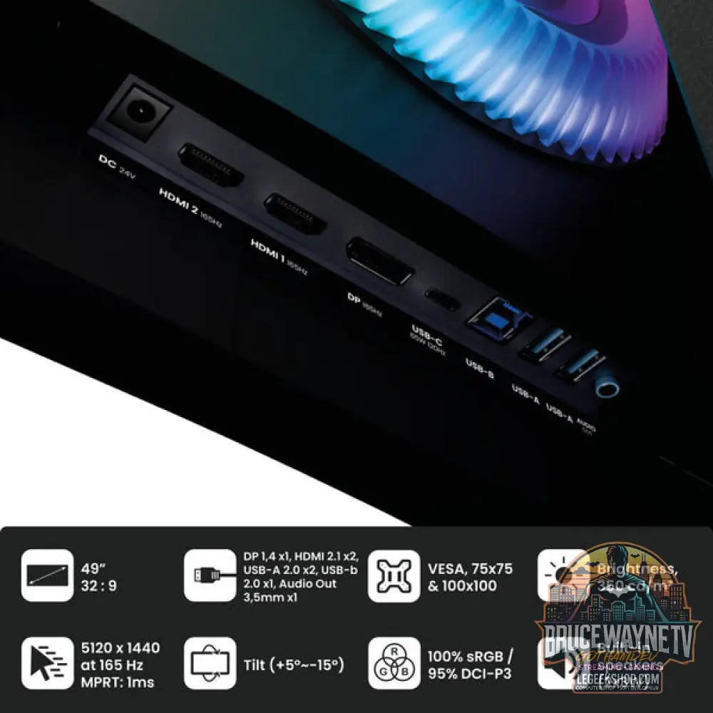 Arozzi Nova 49TUW165 49" QHD/WQHD VA 165 Hz - Arozzi - vue 4