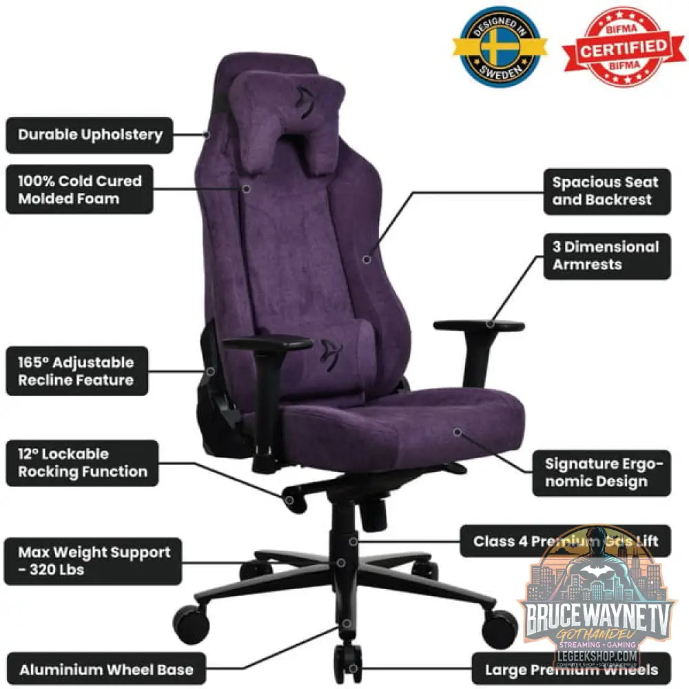 Arozzi Vernazza SoftFabric, chaise gaming - Arozzi - vue 6