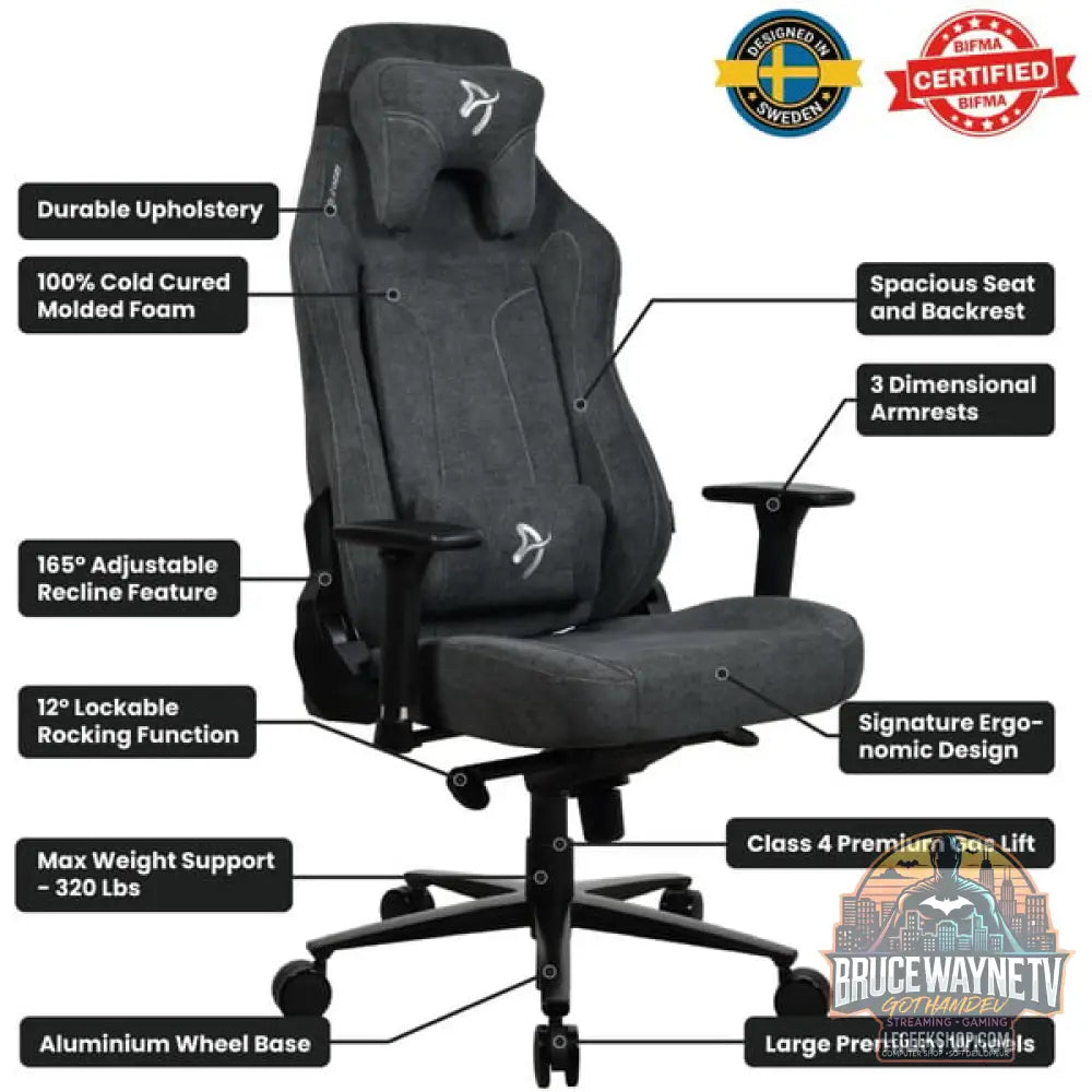 Arozzi Vernazza Softfabric XL, chaise gaming - Arozzi - vue 6
