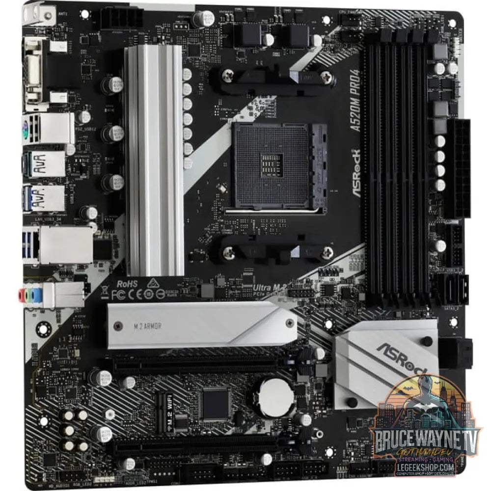 ASRock A520M PRO4, carte mère - ASRock - vue 2