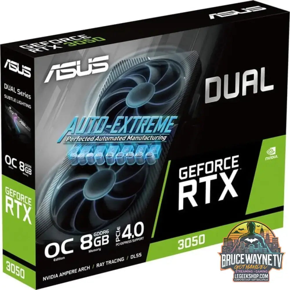 ASUS GeForce RTX 3050 DUAL OC V2, carte graphique Lite Hash Rate, 1x DisplayPort, 1x HDMI 2.1, DVI-D - ASUS - vue 12