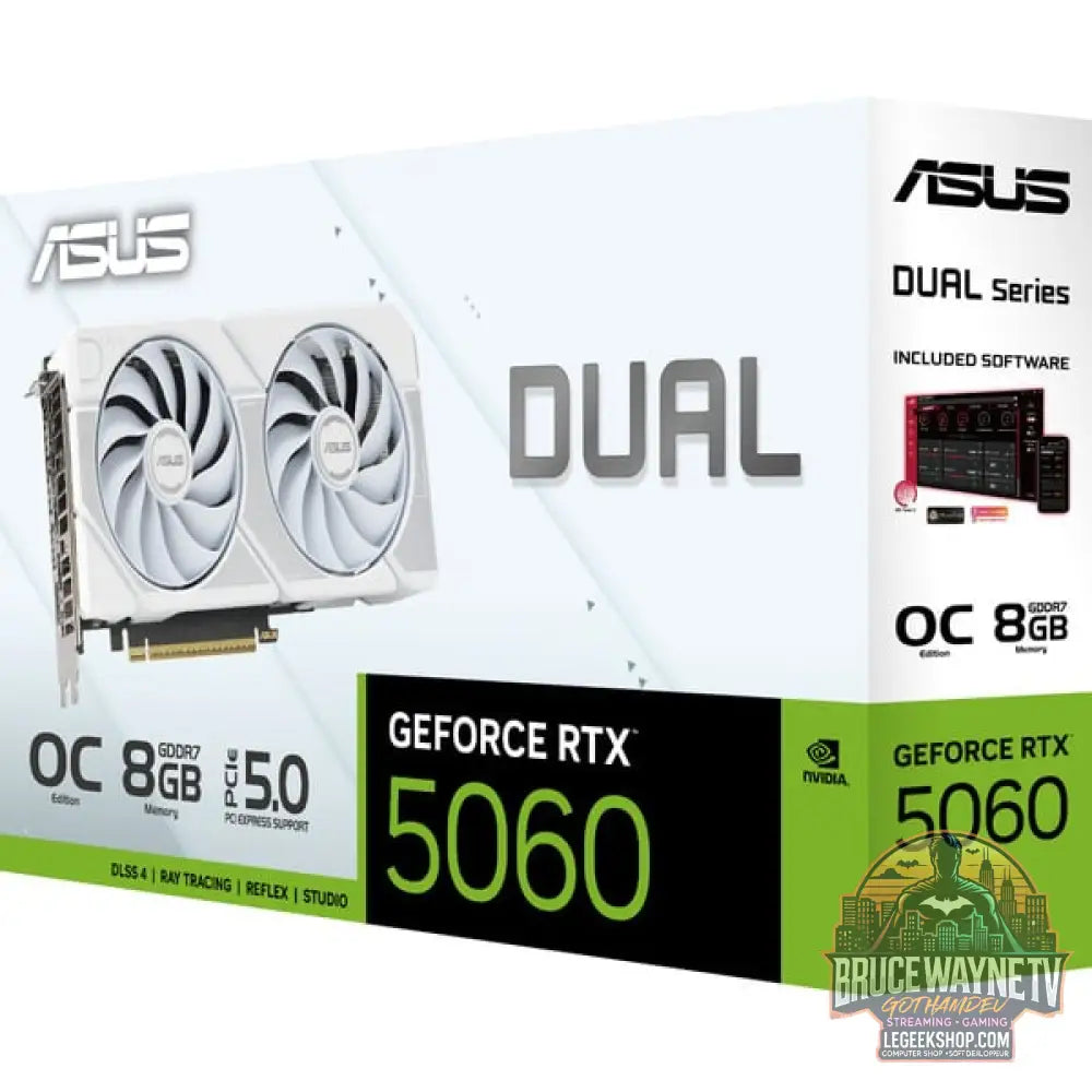 ASUS GeForce RTX 5060 DUAL OC WHITE 8GB, carte graphique blanc, DLSS 4, 3x DisplayPort, 1x HDMI 2.1 - ASUS - vue 13