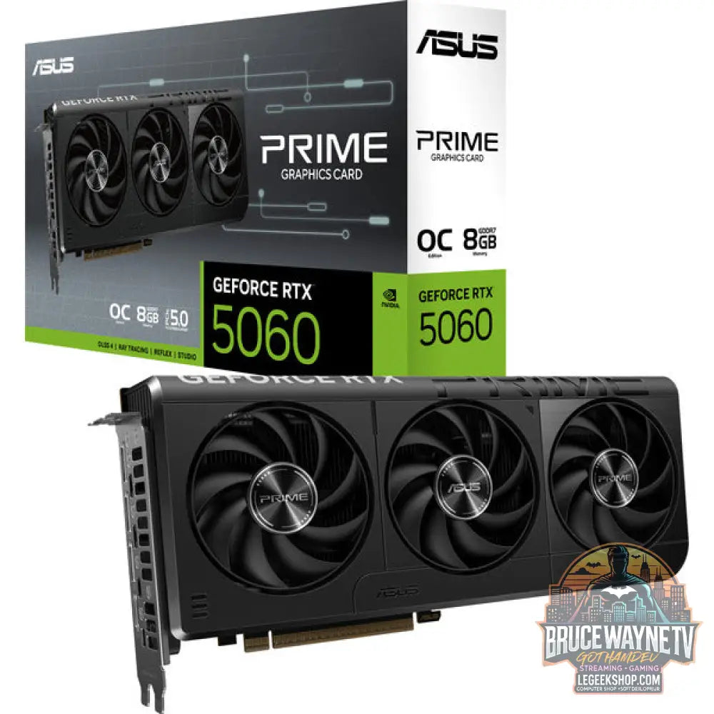 ASUS GeForce RTX 5060 PRIME OC 8GB, carte graphique DLSS 4, 3x DisplayPort, 1x HDMI 2.1 - ASUS - vue 9