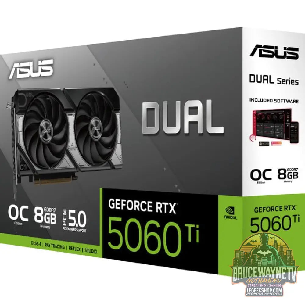 ASUS GeForce RTX 5060 Ti DUAL OC 8GB, carte graphique noir, DLSS 4, 3x DisplayPort, 1x HDMI 2.1 - ASUS - vue 14
